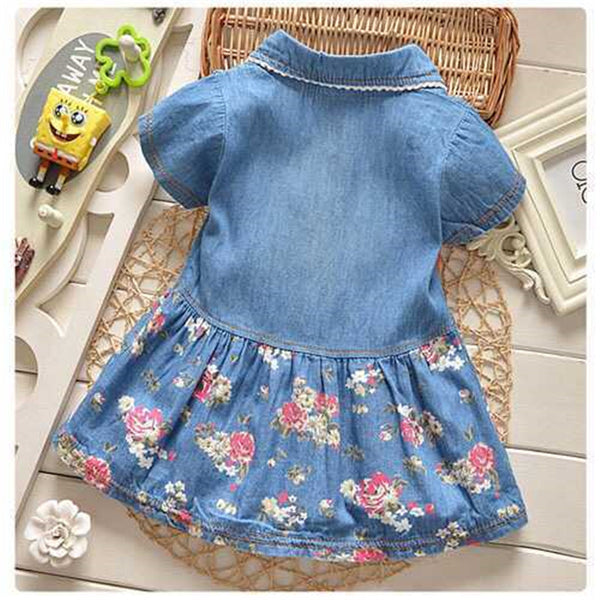 Floral Denim Casual Dress
