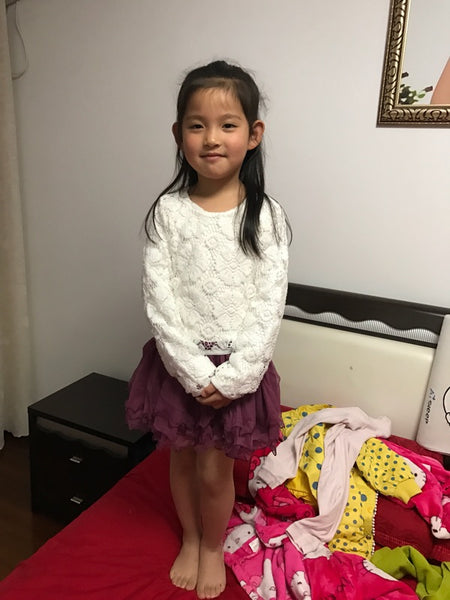 Floral Lace Long Sleeve & Skirt Set