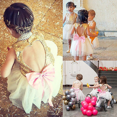 Back Heart & Bow Party Dress