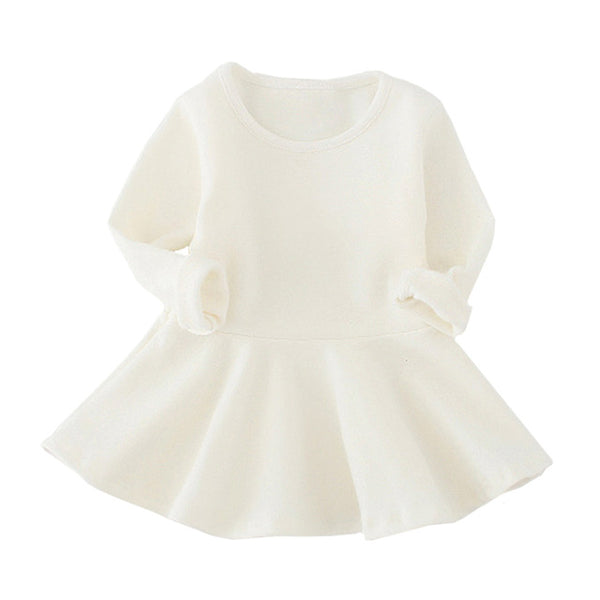 Candy Color Long Sleeve Dress