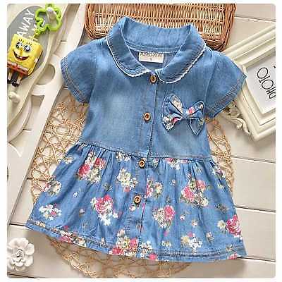 Floral Denim Casual Dress