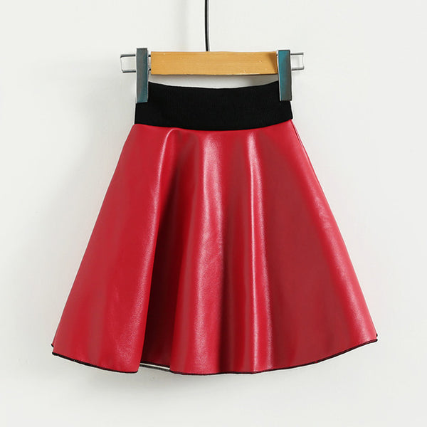 Stylish Faux Leather Skirt