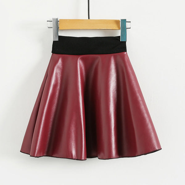 Stylish Faux Leather Skirt