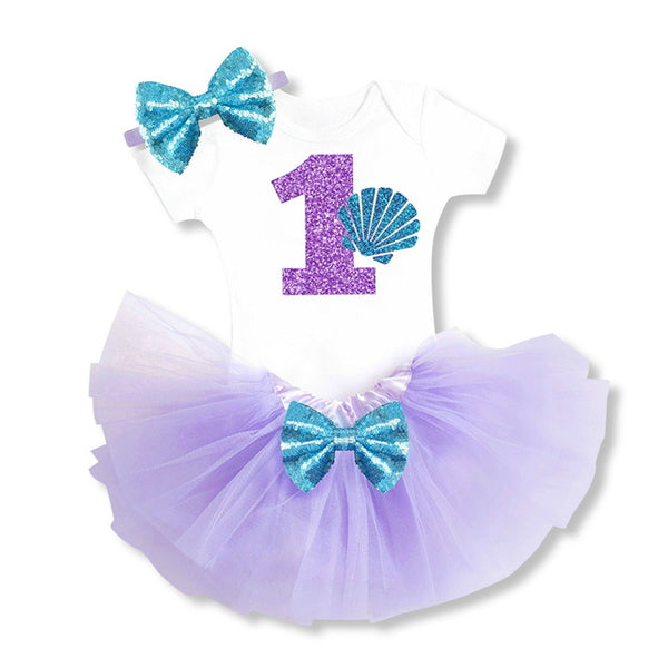 Baby Girl's 1st Birthday Outfit Set