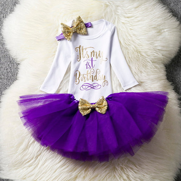 Baby Girl's 1st Birthday Outfit Set