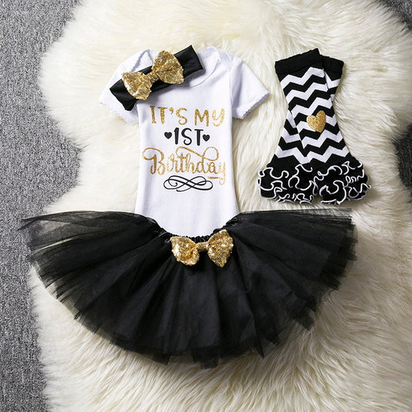 Baby Girl's 1st Birthday Outfit Set