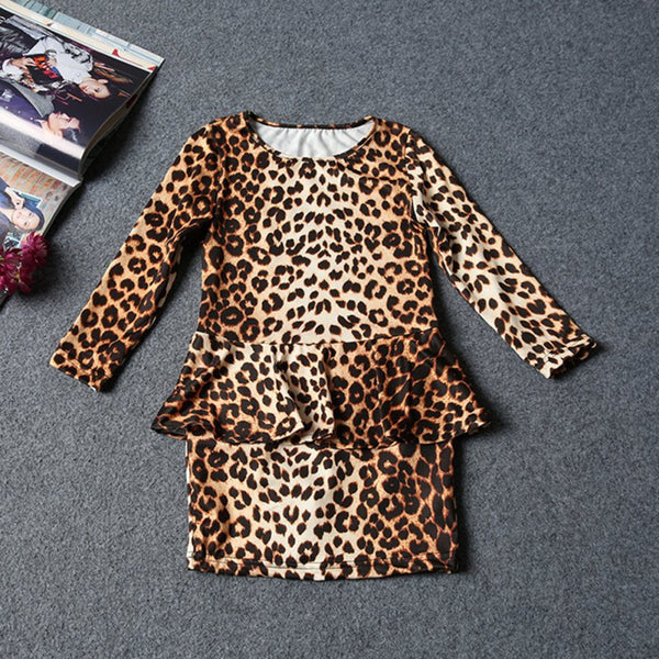 Leopard Print Mini Casual Dress