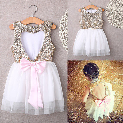 Back Heart & Bow Party Dress